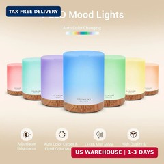 ASAKUKI Essential Oil Diffuser for Home, 300 ml Humidifier with Automatic Shut-O