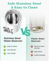 Jack & Rose Warm Mist Humidifier 3L/100oz Stainless Steel EH30UA – EASY CLEAN