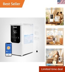 OasisMist 4.5L Smart Humidifier with Warm & Cool Mist for Home – Whisper-Quiet