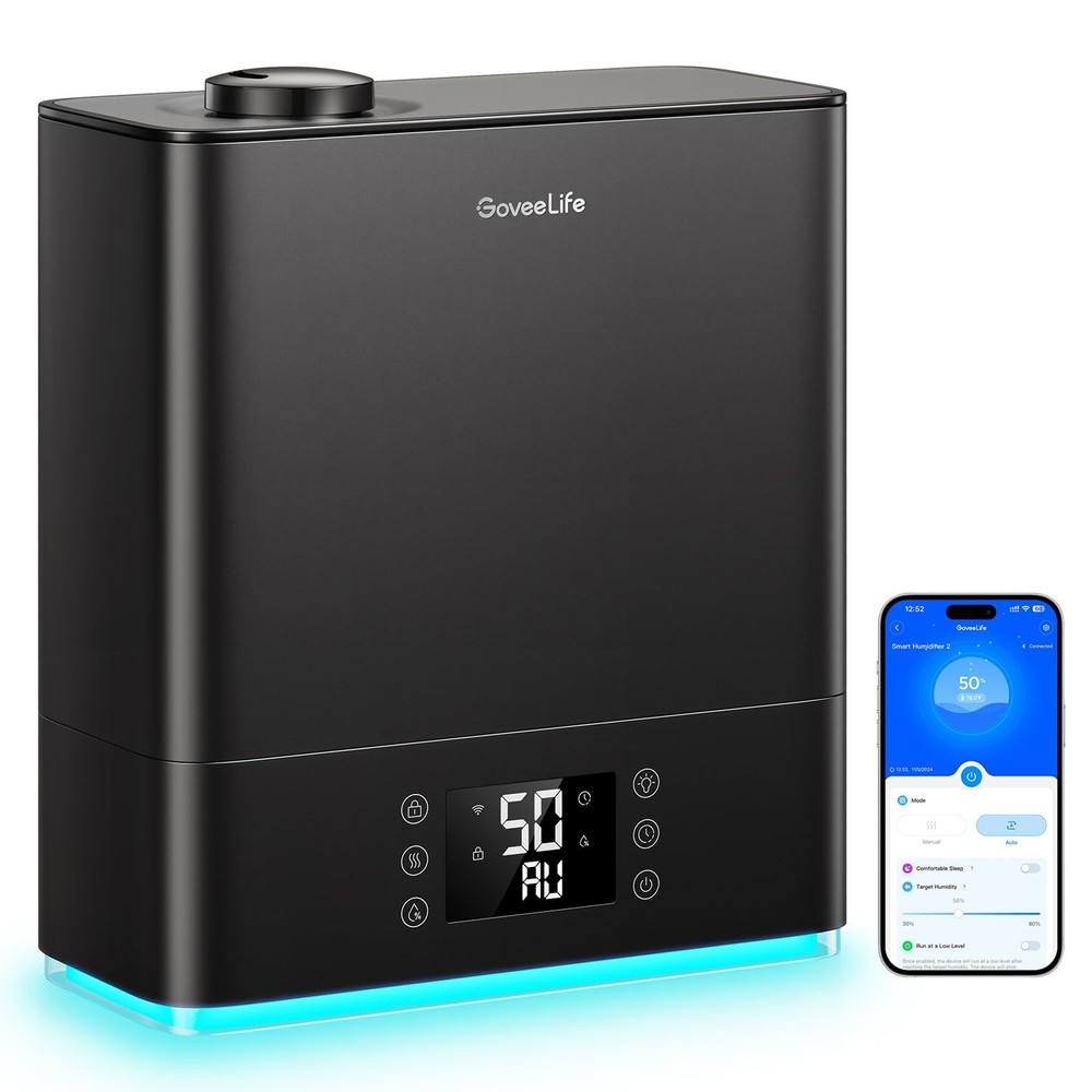 Smart Humidifier 6L for Large Rooms | Cool Mist, Auto Mode, App Control, 60H Run