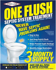ONE FLUSH – Septic Tank Treatment Packets, 3-Month Supply of Easy-Flush Bacteria
