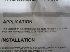 Free Ship, Honeywell Whole-House Installation Kit for HE260/HE220 Humidifiers