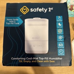 Safety 1st Comforting Cool-Mist Top-Fill Humidifier White Night Light Brand New