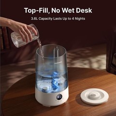 Quiet 2-in-1 Baby Humidifier for Congestion Relief, Black