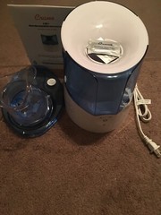 Crane USA Classic 0.5 Gal-Warm Mist Ultrasonic Tabletop Humidifier – White/Blue