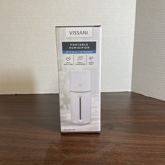 Vissani Portable Humidifier Cool Mist USB-C LED Antimicrobial White 150 sq ft