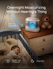 Ultra-Quiet 4L Top Fill Cool Mist Humidifier for Large Rooms – Aromatherapy &…