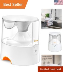 Soothing Warm Mist Humidifier for Congestion Relief – 1.9L Portable Design