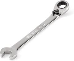 TEKTON 13 mm Reversible Ratcheting Combination Wrench WRC23413, Satin Nickel