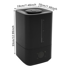 6L 25W Hot and Cold Mist Humidifier Tabletop Humidifier for Home Touch Control