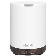 ASAKUKI 300ML Essential Oil Diffuser, Quiet 5-in-1 Large, Dark Brown 300ml