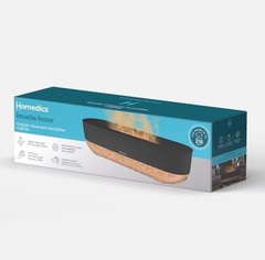 NIB HoMedics Fireside Cool Mist Ultrasonic Humidifier, Essential Oil Pad 0.26 GP
