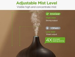 400ML Essential Oil Diffuser w/ 10 Oils LED Humidifier Dark Wood