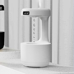 Bedroom Anti-Gravity Humidifier With Clock Water Drop Backflow Aroma Diffuser La