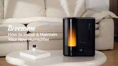 8L Ultrasonic Humidifier for Large Rooms, Warm & Cool Mist, Essential Oil, 60H Q