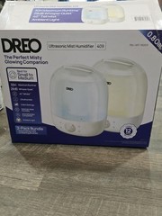 DREO Ultrasonic Cool Mist 0.8 Gal. Humidifier, 2-pack