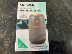 Portable Mini Humidifier Whisper Quiet by Nizoni USB Powered NEW Color Changing
