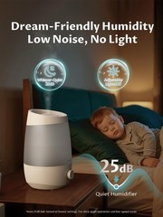 2.5L Top Fill Humidifiers for Bedroom, 250ml/h Mist Output, 25hrs Humidifiers…