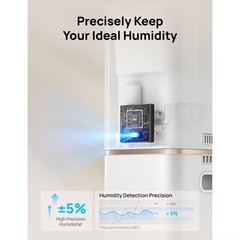 DREO Smart Ultrasonic Humidifier, 100H Runtime for Large Rooms – 3gal