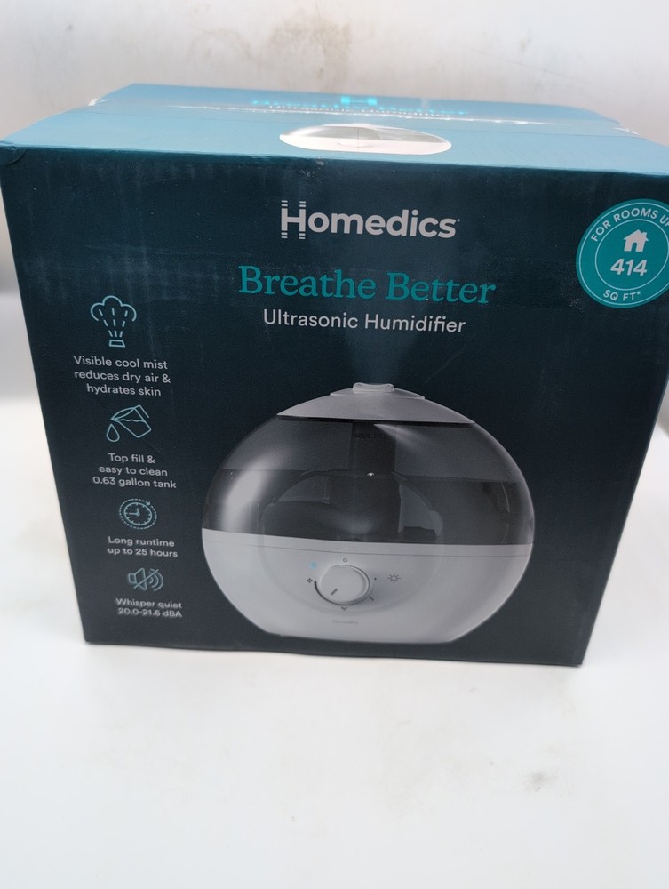HoMedics Top-Fill Easy to Clean Ultrasonic Cool Mist Humidifier with Night