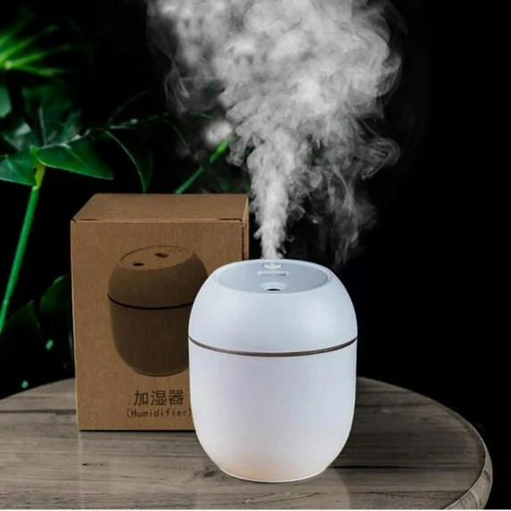 250ml Portable Mini Humidifier Colorful Cool Mist Micro USB Powered Car Office