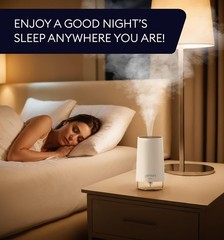 Portable 250ML Ultrasonic Humidifier for Home, Baby & Small Rooms – 8H Run Time