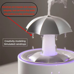 Creative Raindrop Humidifier and Essential Oil Diffuser with Colorful Lights