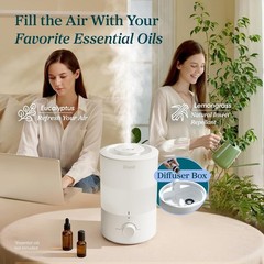 Humidifiers for Bedroom – Quiet 3L Water Tank – Cool Mist/Top Fill/Essential …