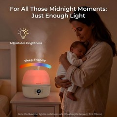 BOXING Top Fill Humidifiers 9.57×7.13×9.49 in, 7-Color Light with Humidistat