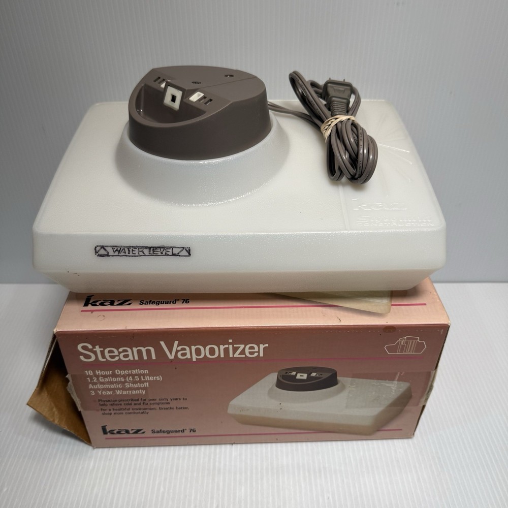 Kaz Safeguard 76 Steam Vaporizer Vintage Humidifier 1.2 Gallon Cold Flu Auto F4