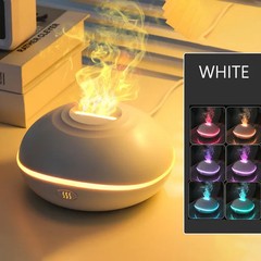 Ultrasonic Air Humidifier 200ml Aroma Diffuser W/LED Essential Oil Flame Lamp