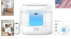 Whisper-Quiet 4L Ultrasonic Humidifier for Large Rooms – Perfect for Babies