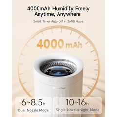 Wireless Humidifier 3L Large Capacity 4 Smart Modes Ultra Quiet Timer BPA Free