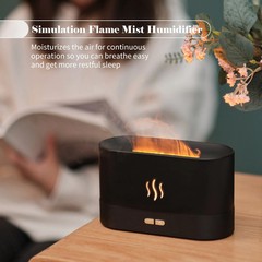 Flame Mist Aroma Diffuser Humidifier with Auto-Off