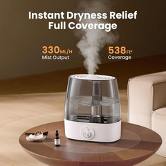 Humidificador con depósito Stay Clean de 6.5 L para habitaciones grandes, de baj