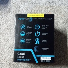 Aqua Oasis Cool Mist Humidifier 2.2L Large Capacity Tank 12-24 Hr *SEALED*