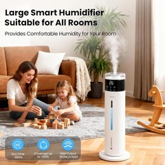 8L Ultrasonic Humidifier with Remote Control for Home & Office Use