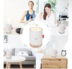 Portable Mini Humidifier – 500ml Whisper-Quiet USB Humidifier for Home/Travel
