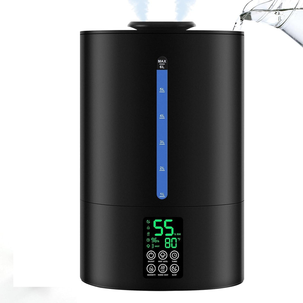 6L Humidifiers for Bedroom Large Room Home,Cool and Warm Humidifier for Baby and