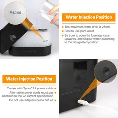 250ml USB Air Humidifier Essential Oil Aroma Diffuser 3D Flame Mist Home Decor z