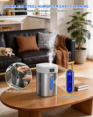 Humidifiers for Bedroom Large Room Baby, 4L Ultrasonic Cool Mist Humidifier, 304