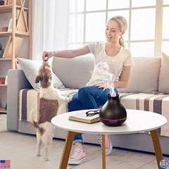 550ml Ultrasonic Essential Oil Diffuser, Timer, Auto-Off, 7 LED Lights, Cool