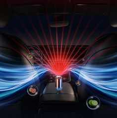 KEYSME Car Essential Oil Diffuser, Mini USB Air Humidifier, LED Light, Black