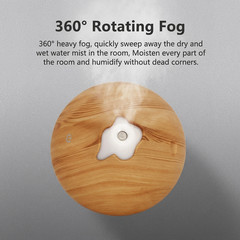 Portable Wood Grain Essential Oil Diffuser LED Ultrasonic Mist Humidifier Aroma