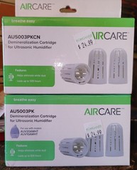 6 PACK AIRCARE DEMINERALIZATION CARTRIDGES AU5003PK Aurora Ultrasonic Humidifier