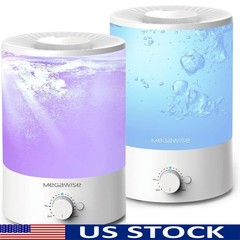 Large 3.5L Humidifier Top-Fill Whisper-Quiet Diffuser W/ 7-Color Light New