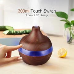 300ml Wood Aroma Diffuser Ultrasonic Cool Mist Humidifier Essential Oil