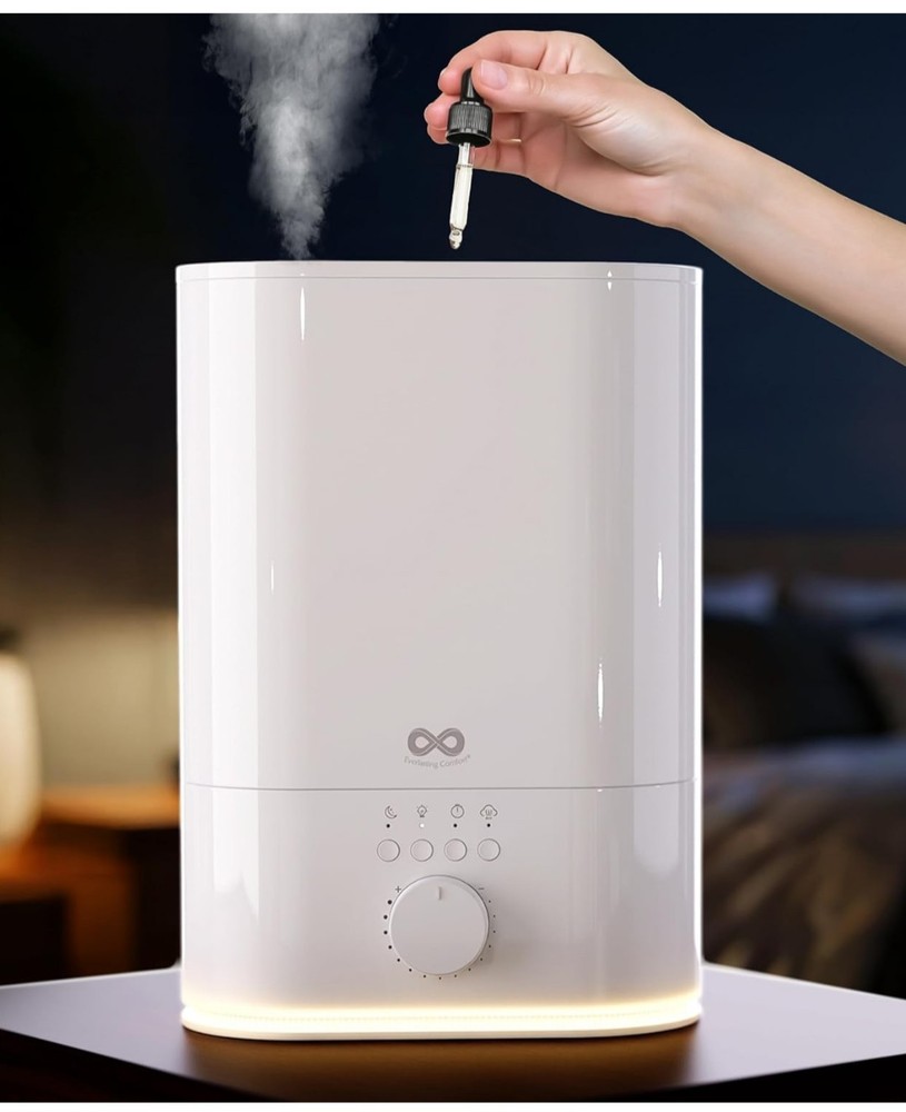 Everlasting Comfort 6L Ultrasonic Humidifier, Aromatherapy, 60hr Runtime – NEW