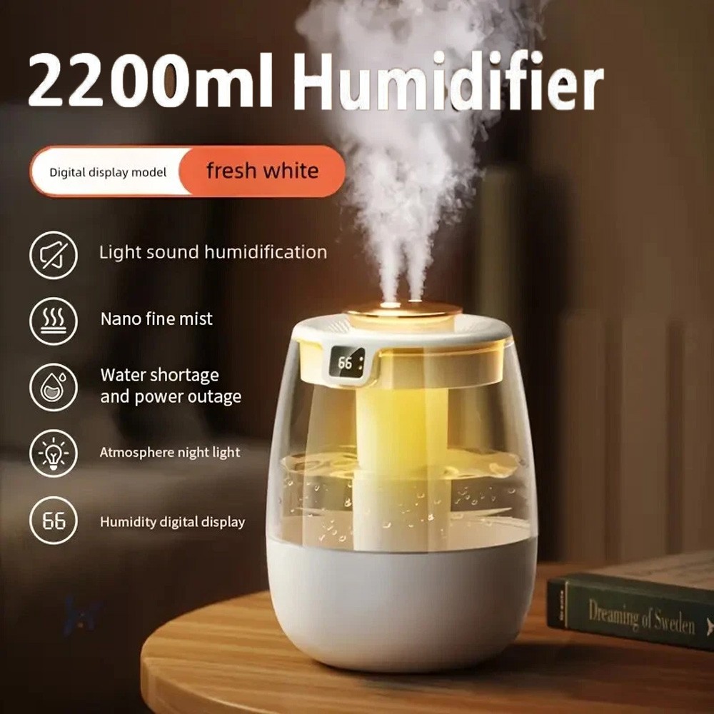 2.2L Humidifiers for Bedroom Large Room Office Cool Mist Air Humidifier Indoor