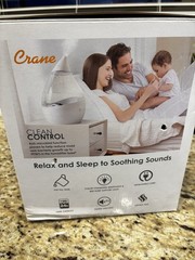 Crane 4-in-1 Filter-Free Top Fill Humidifier Sound Machine + light EE-5306CW 1